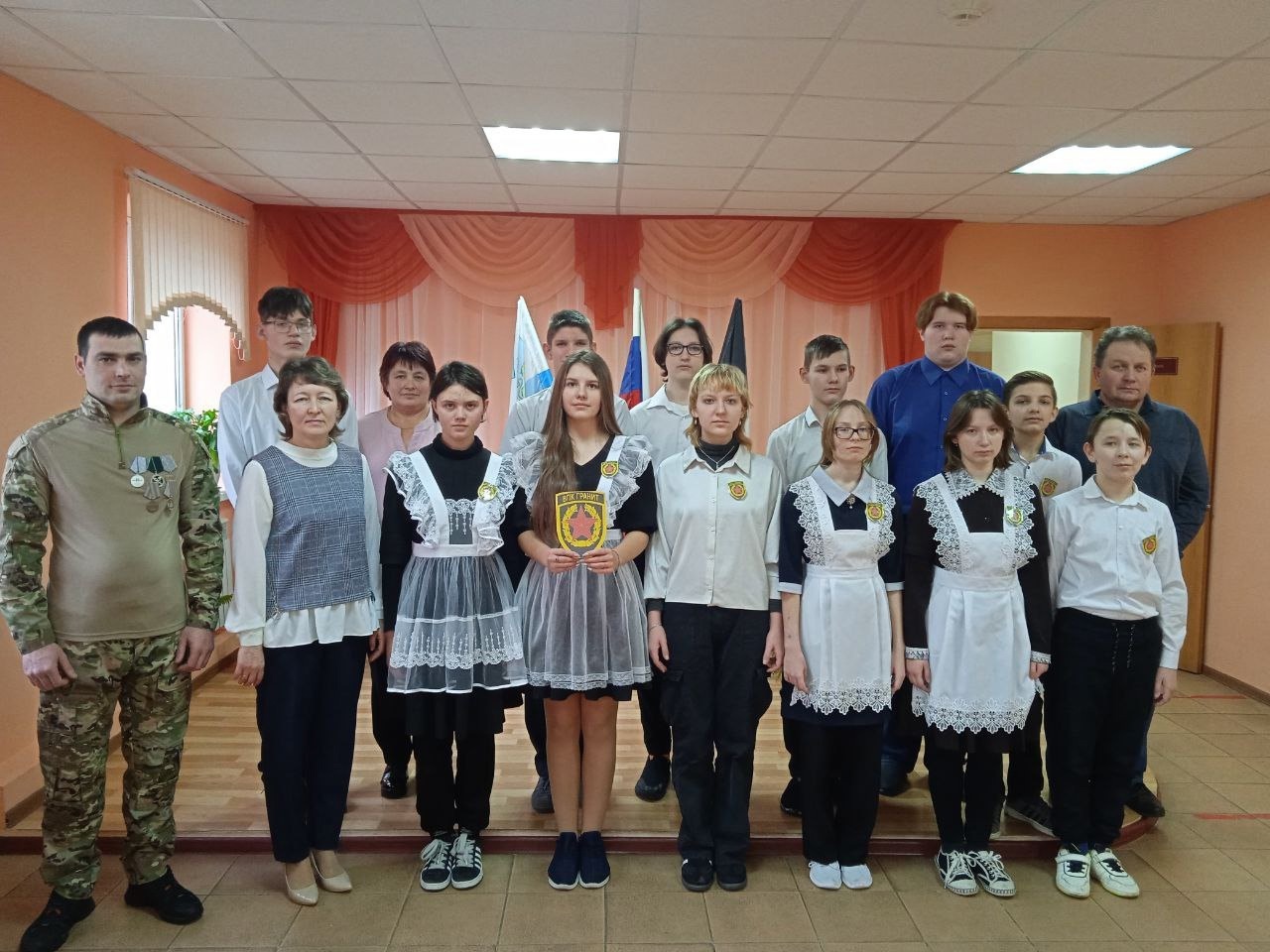 Торжественное открытие военно-патриотического клуба «Гранит» в МБОУ ООШ с. Лубяное-Первое.